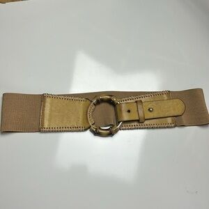 Belgo Lux‎ wide stretch belt bamboo buckle